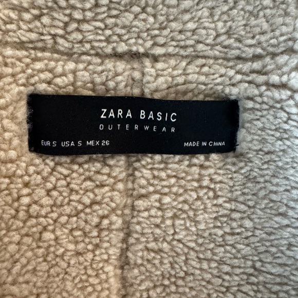 Zara Tan Shearling Women's Jacket - Picture 3 of 3